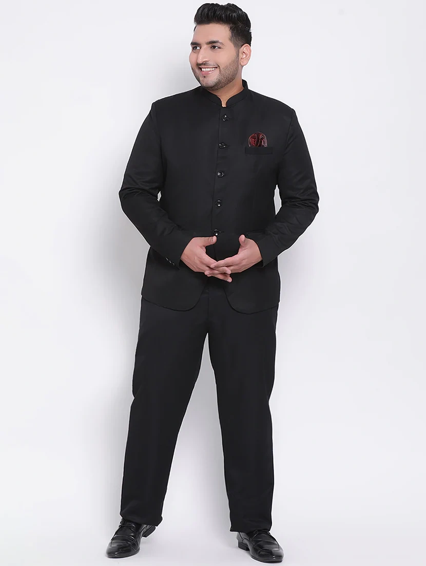 Men's Ethnic Contemporary Wedding Bandhgala Jodhpuri Suit Set-3 Colors  Available Black at Amazon Men's Clothing store